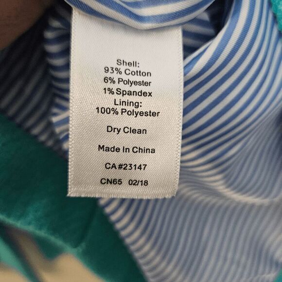 Talbots Flutter Sleeve Cropped Open Front Blazer Jacket Women's Blue Size 12 - Picture 3 of 6